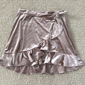 Blush pink mini skirt